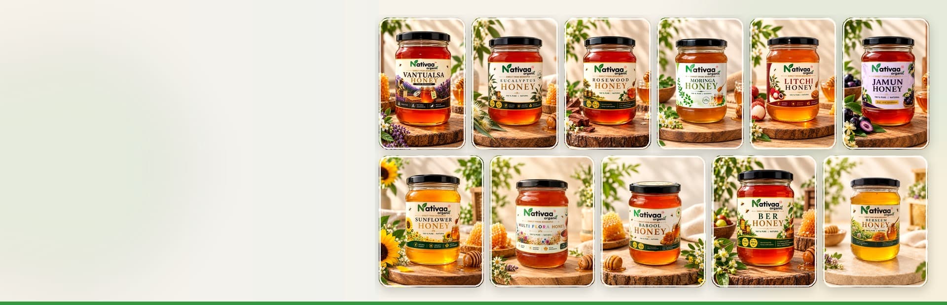 Nativaa Organic honey range